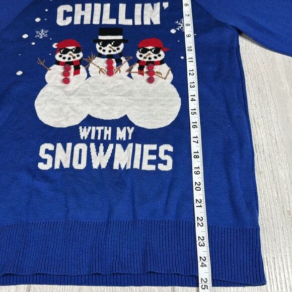 Christmas Sweater, Chillin’ with my Snowmies size M - Picture 6 of 7